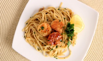 Scallop Scampi over Linguine Recipe – Laura Vitale – Laura in the Kitchen Episode 534