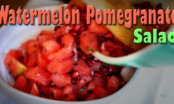 Watermelon Pomegranate Salad: Raw Food Vegan Recipe