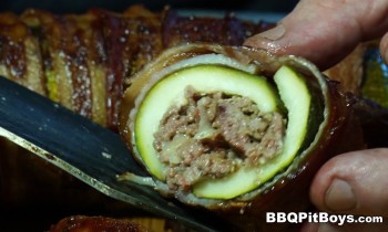 Bacon Cheeseburger Stuffed Zucchini